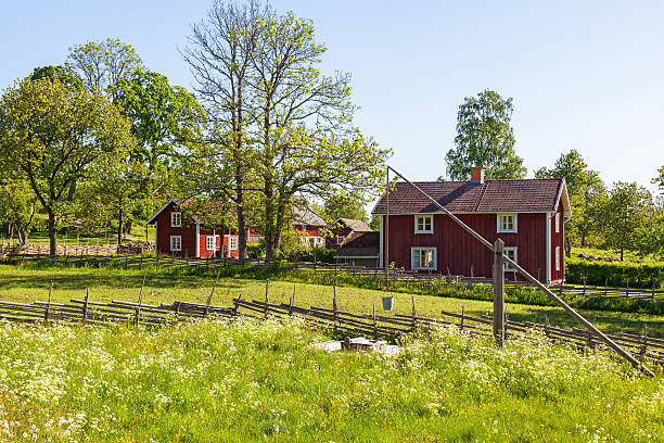 istock Farm with well in summer idyll 532565562
