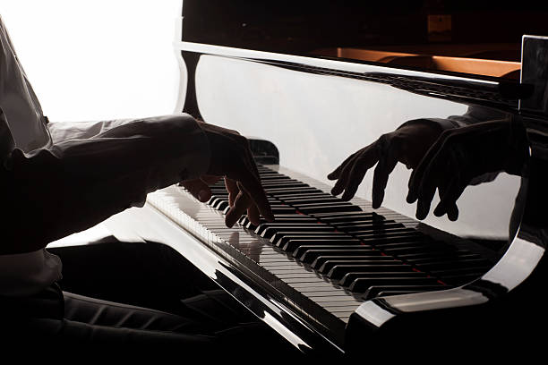 pianist hands stock photo