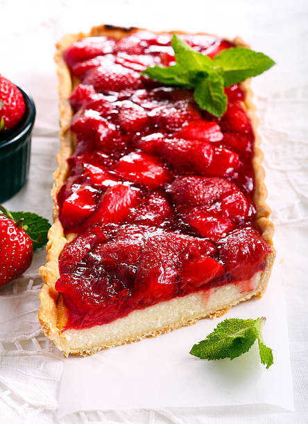 istock Strawberry jelly topping cheesecake tart 532570198