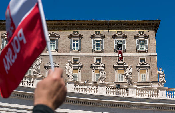 papa francesco pellegrini del vaticano - lake angelus foto e immagini stock