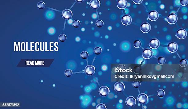 Banners With Blue Molecules Design Stock Illustration - Download Image Now - Coal, Healthcare And Medicine, Methane