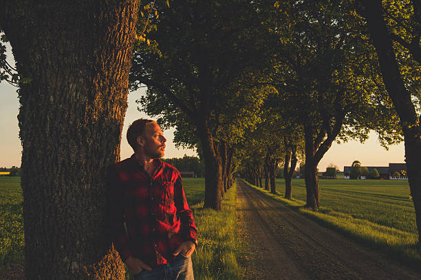 istock Man at sunset in nature 532573726