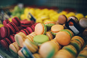 Colorful French macaroon sweets