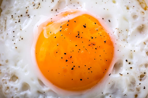 Fried egg. Fried egg on a frying pan.
