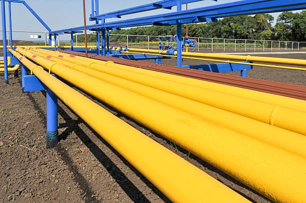 istock Yellow gas pipes 532574574