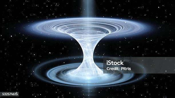 Wormhole Funnelshaped Tunnel That Can Connect One Universe With Another Stock Photo - Download Image Now