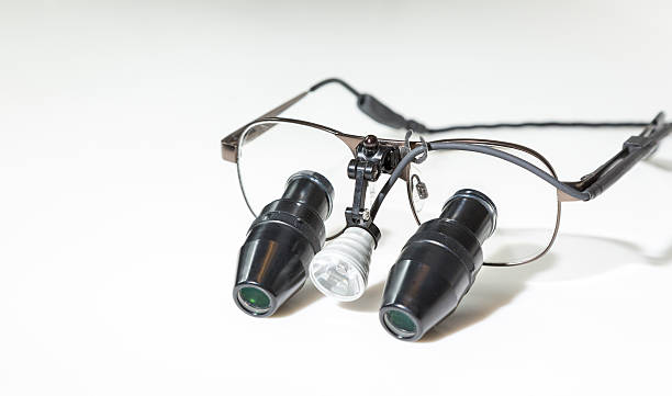 istock Closeup view of magnifying loupes for dentists or watchmakers 532575228