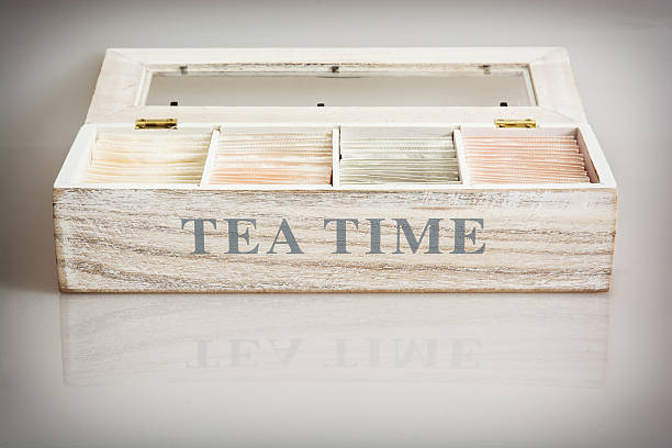 お茶のセット - scented bag drink box ストックフォトと画像