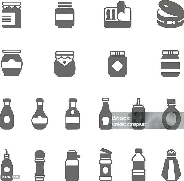 Icon Set Ketchup Stock Illustration - Download Image Now - Icon Symbol, Ketchup, Bottle