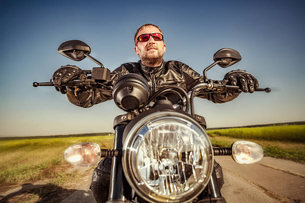 istock Biker racing on the road 532576930