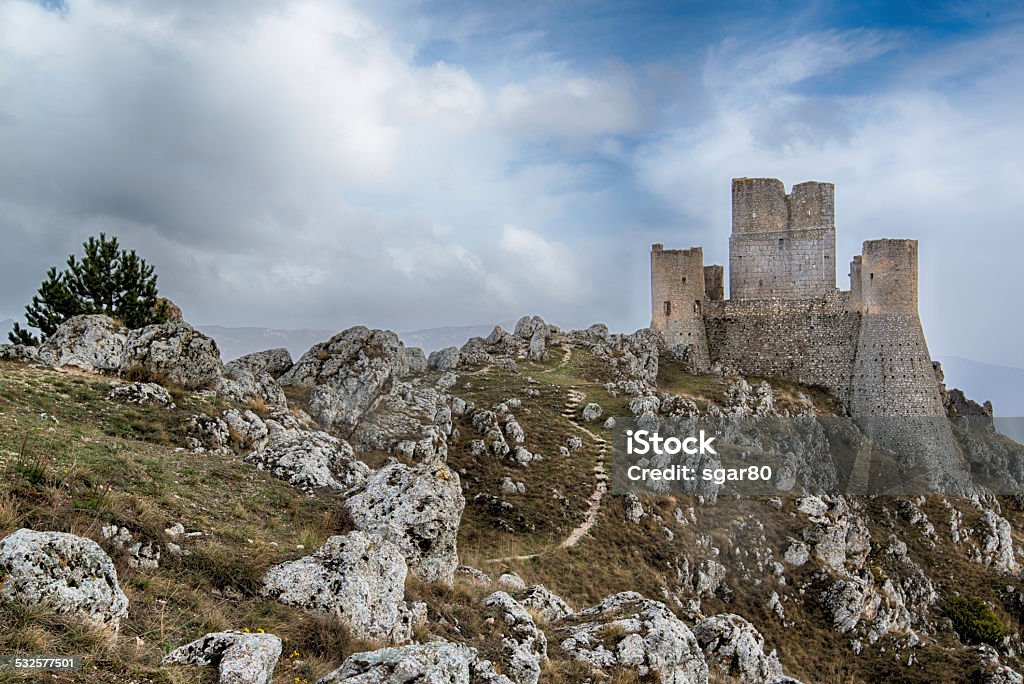 Calascio Fortress The imposing castle of Rocca Calascio in the ancient lands of Abruzzo 2015 Stock Photo