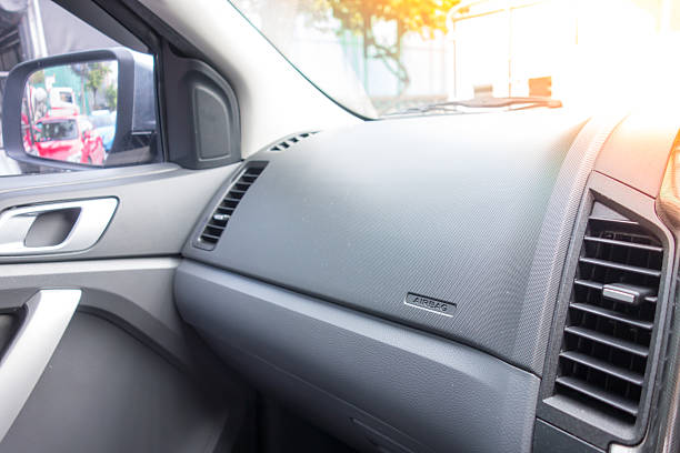istock Air conditioning system and airbag panel. Interior detail. 532577754