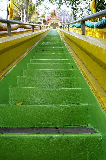 Close-up of a playground slide in a public park