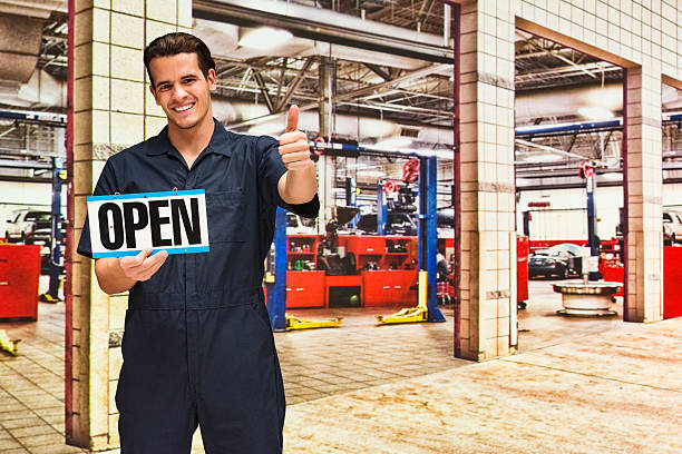 istock Smiling mechanic showing thumbs up 532578838
