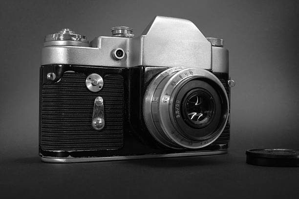 Vintage twin lens reflex (TLR) medium format camera with waist level finder