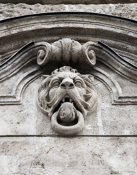 istock Bas-relief in the ideal head of a lion 532579749