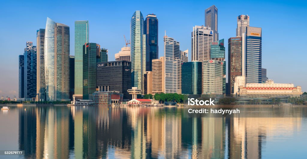 skyline von Singapur nach Sonnenaufgang 51MPix XXXXL Größe - Lizenzfrei 2015 Stock-Foto