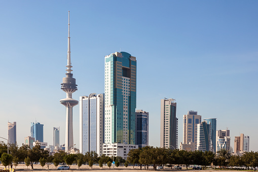 Skyline of Kuwait Downtown. Arabia, Middle East