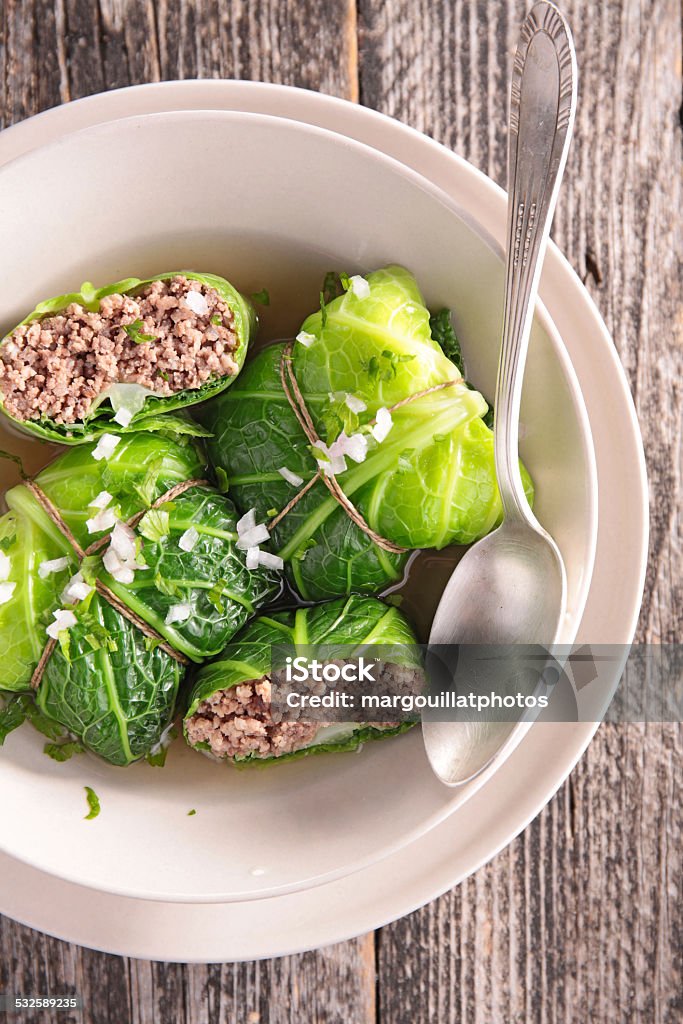 cabbage rolls with beef and broth 2015 Stock Photo