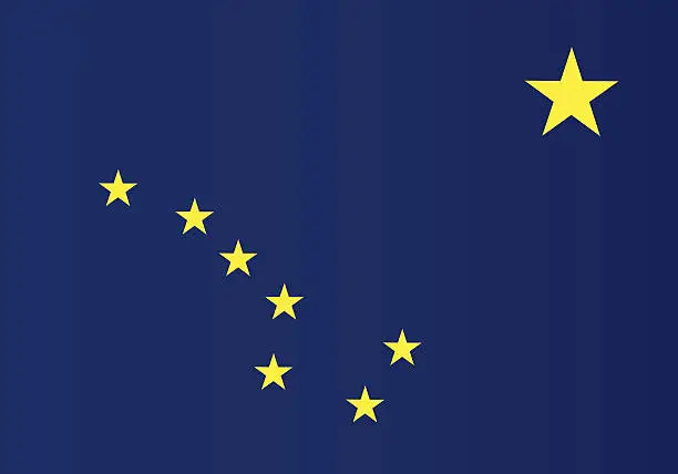 Vector illustration of Alaska State Flag