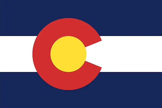 Vector illustration of Colorado State Flag