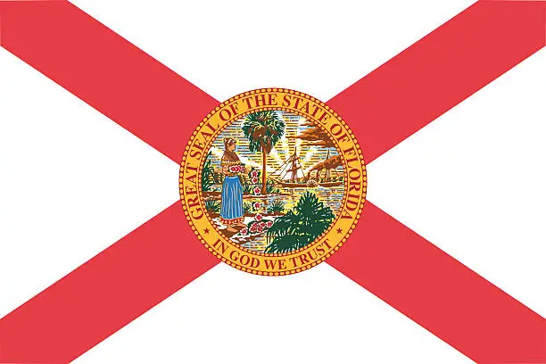 Vector illustration of Florida State Flag