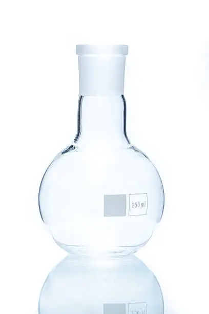 Temperature resistant circular flat-bottom flask for measurements 250 ml