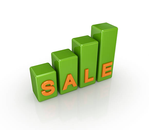 istock Green graph with a word SALE. 532590701