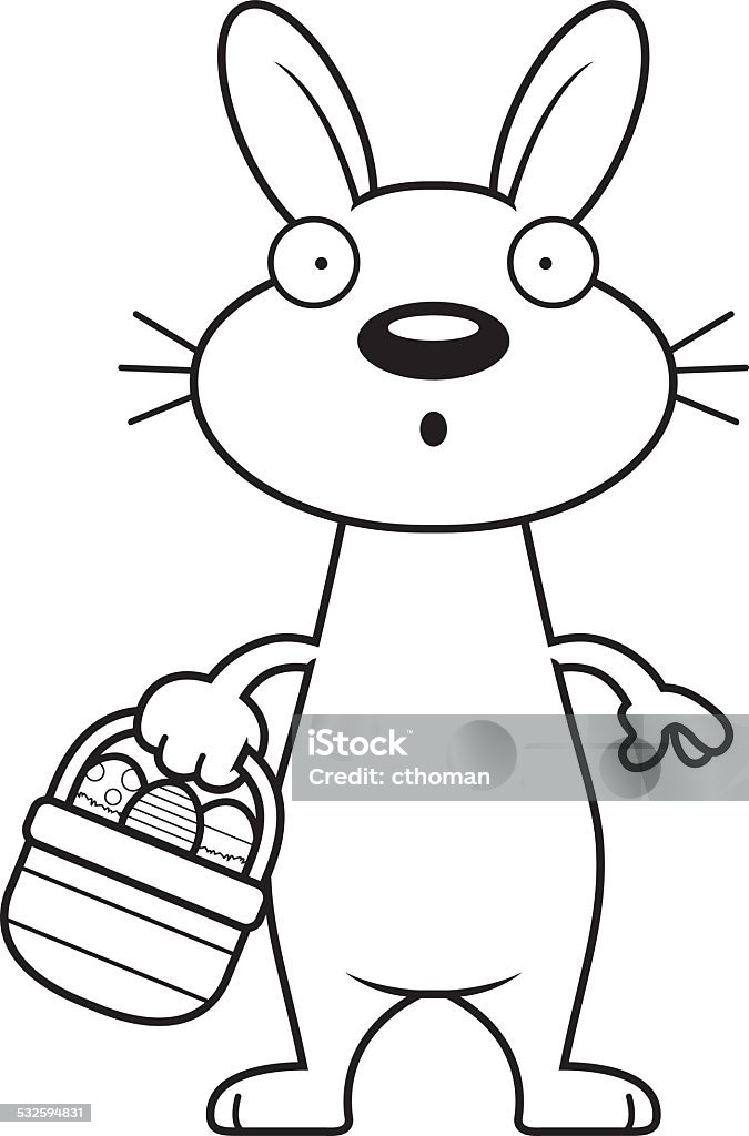 Surprised Cartoon Easter Bunny A cartoon illustration of the Easter Bunny looking surprised. 2015 stock vector