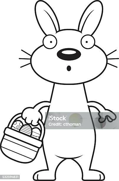 Surprised Cartoon Easter Bunny Stock Illustration - Download Image Now - 2015, Animal, Baby Rabbit