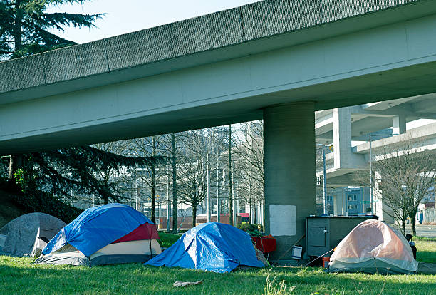 istock Tents under freeway onramp south of downtown Seattle WA 532596111