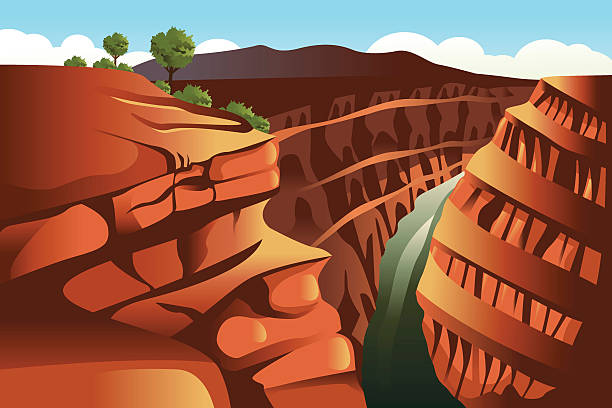 grand canyon hintergrund - grand canyon stock-grafiken, -clipart, -cartoons und -symbole