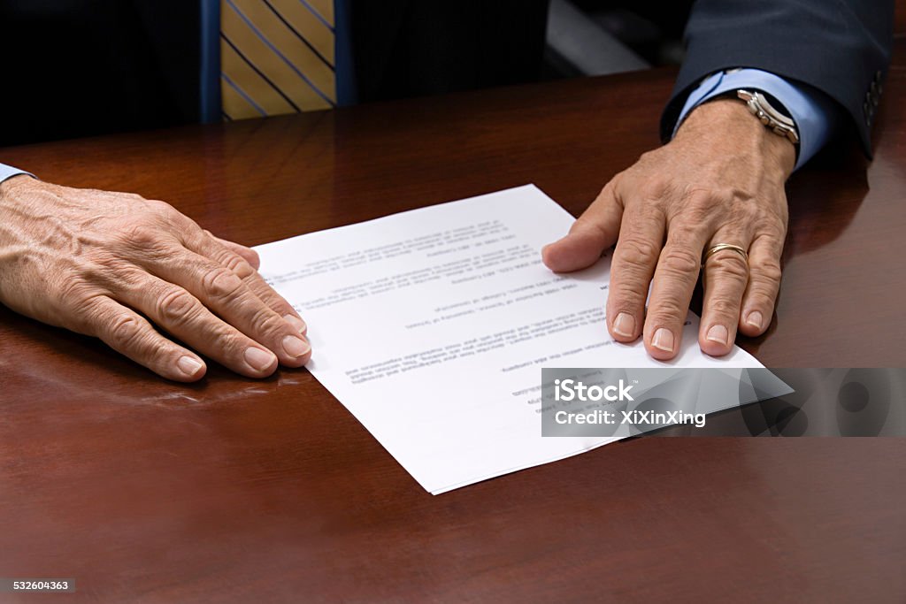 Businessman with resume 2015 Stock Photo