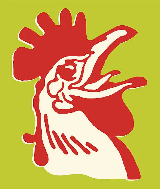 Vector illustration of Smiling Rooster