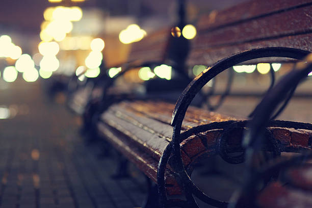 istock night, autumn bench city 532604617