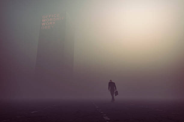 istock Desperate, tired businessman walking towards office building 532605983