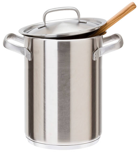 istock Spaghetti or asparagus cooking pot with wooden spoon 532607025