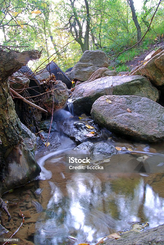 little Falls A small waterfall in the autumn forest 2015 Stock Photo