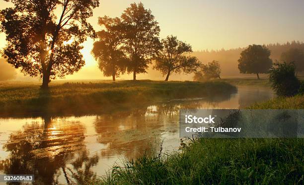 Dawn On The River Stock Photo - Download Image Now - 2015, Beauty In Nature, Colors