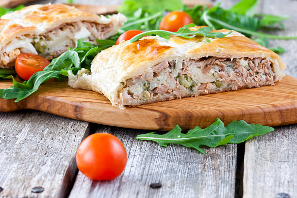 istock pie of puff pastry with tuna, rice and egg 532608979