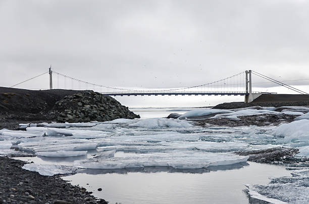 istock Bridge Across The Lake With Iceberg 532611011
