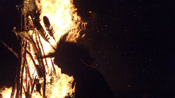istock Native American in front of Bonfire 532611913