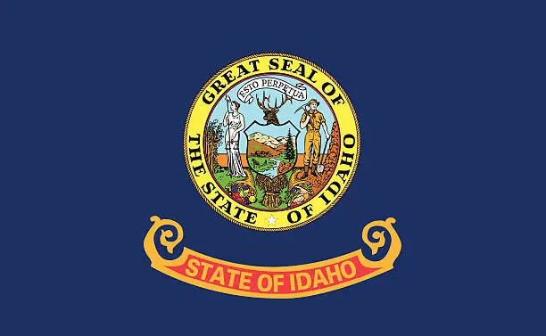Vector illustration of IDAHO State Flag