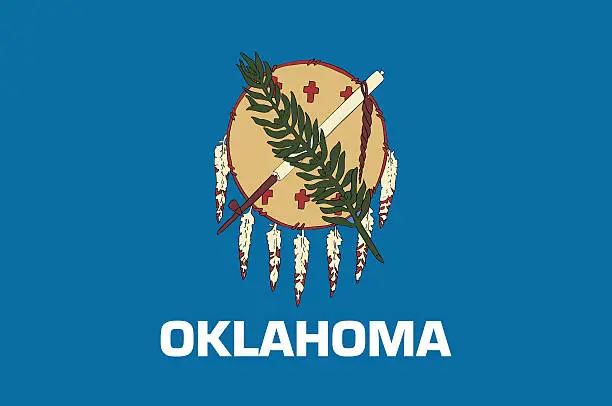 Vector illustration of Oklahoma State Flag