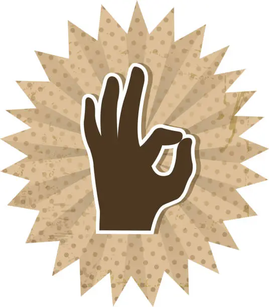 Vector illustration of ok sign