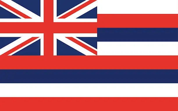 Vector illustration of Hawaii State Flag