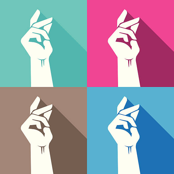 ilustrações de stock, clip art, desenhos animados e ícones de abocanhar dedo - human thumb click human hand communication