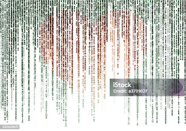 Matrix Code Outline Matrix Code On White Background Stock Illustration - Download Image Now ...