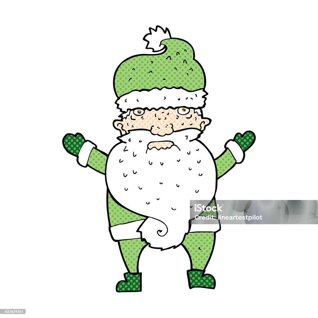 Kartun Komik Grumpy Santa Ilustrasi Stok - Unduh Gambar Sekarang ...