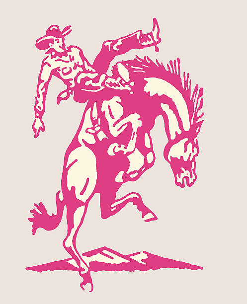 ilustrações, clipart, desenhos animados e ícones de cowboy de cavalos cavalo - wild west illustrations